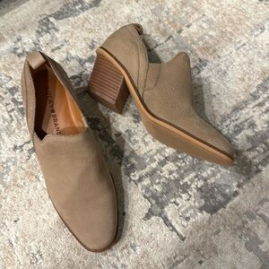 Tan leather ankle boots